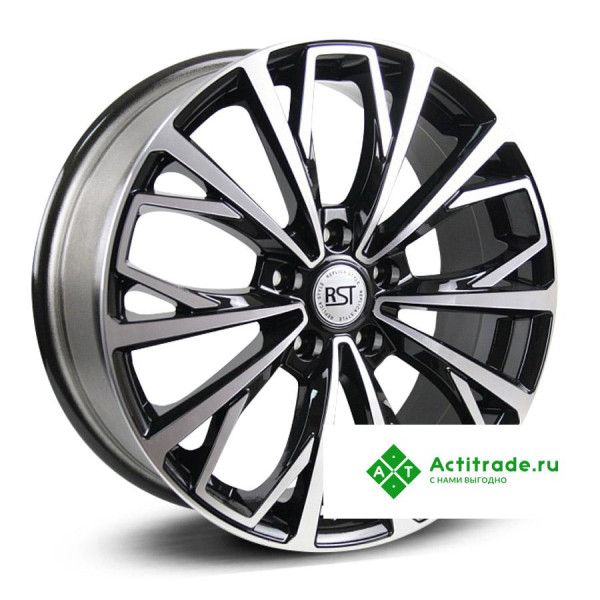 RST R038 R18/7J PCD 5x114,3 ET 35 ЦО 60,1 черный с полированной лицевой поверхностью