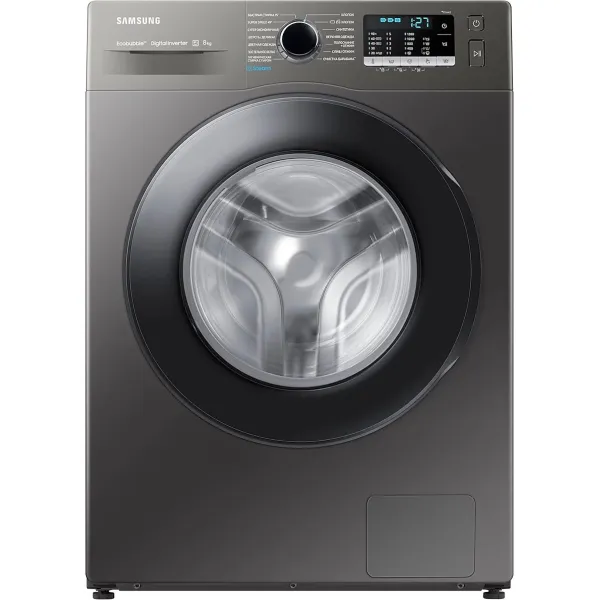 Стиральная машина Samsung WW80AGAS22AX(60x85x45см, фронтальная, макс:8кг, 1200об/мин, защита от протечек, черный)