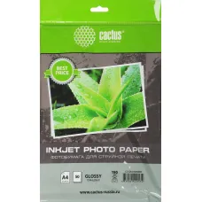 Фотобумага Cactus CS-GA415050ED (A4, 150г/м2, для струйной печати, односторонняя, глянцевая, 50л) [CS-GA415050ED]