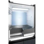 Холодильник Weissgauff 450 Rock Glass (No Frost, A+, 3-камерный, объем 450:287/163л, инверторный компрессор, графит темный)