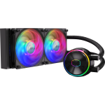 Кулер Cooler Master MasterLiquid PL240 Flux (Socket: 1150, 1151, 1155, 1156, 1200, 2011, 2011-3, AM3, AM3+, AM4, FM1, FM2, FM2+, алюминий)