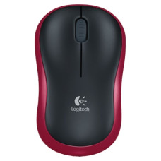 Мышь Logitech Wireless Mouse M185 Black-Red USB (радиоканал, кнопок 3, 1000dpi) [910-002240]