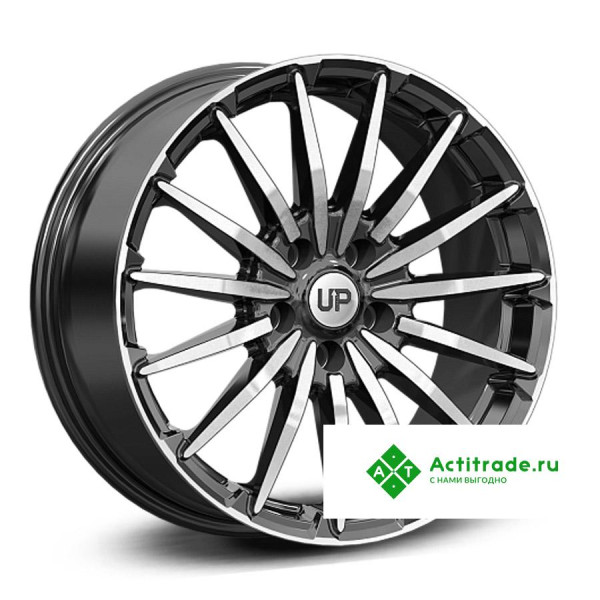 Wheels UP Up128 R18/7.5J PCD 5x112 ET 40 ЦО 57,1 черный с полированной лицевой поверхностью