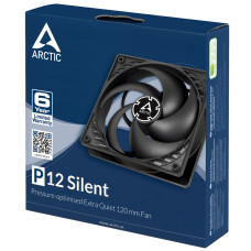 Кулер для корпуса Arctic P12 Silent black (120x120x25 мм, 3-pin) [ACFAN00130A]