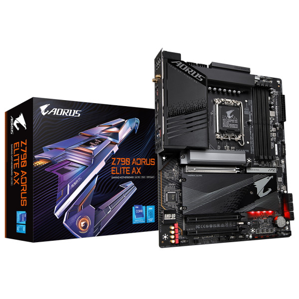 Материнская плата Gigabyte Z790 AORUS ELITE AX (LGA1700, Intel Z790, 4xDDR5 DIMM, ATX, RAID SATA: 0,1,10,5)