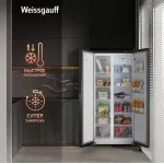 Холодильник Weissgauff WSBS 500 Inverter (No Frost, A+, 2-камерный, Side by Side, инверторный компрессор, черный)