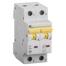 Авт. выкл. IEK 2P 6A х-ка C 6kA [MVA31-2-006-C]