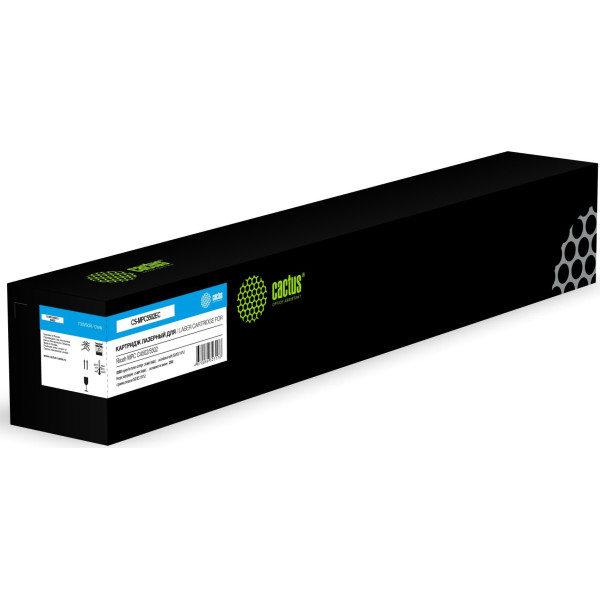 Тонер-картридж Cactus CS-MPC5502EC (оригинальный номер: 842023; голубой; 22500стр; MPС C4502, 5502)