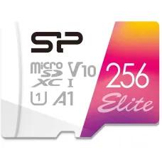 Карта памяти microSDXC 256Гб Silicon Power (Class 10, 100Мб/с, UHS-I U1, адаптер на SD)