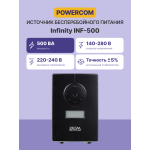 ИБП Powercom INF-500 (интерактивный, 500ВА, 300Вт, 2xCEE 7 (евророзетка))
