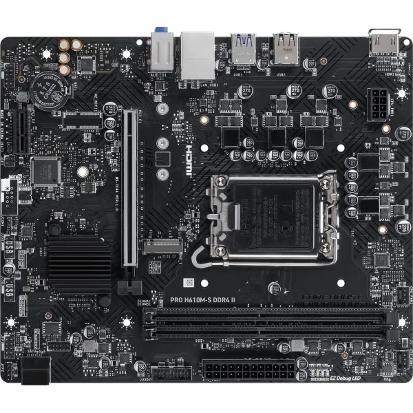 Материнская плата MSI PRO H610M-S DDR4 II (SocketLGA1700, 2x, microATX)