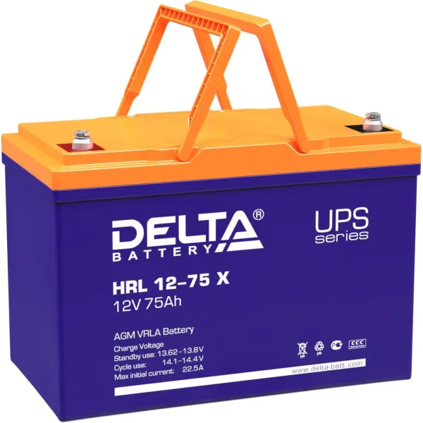 Батарея Delta HRL 12-75 X (12В, 75Ач)