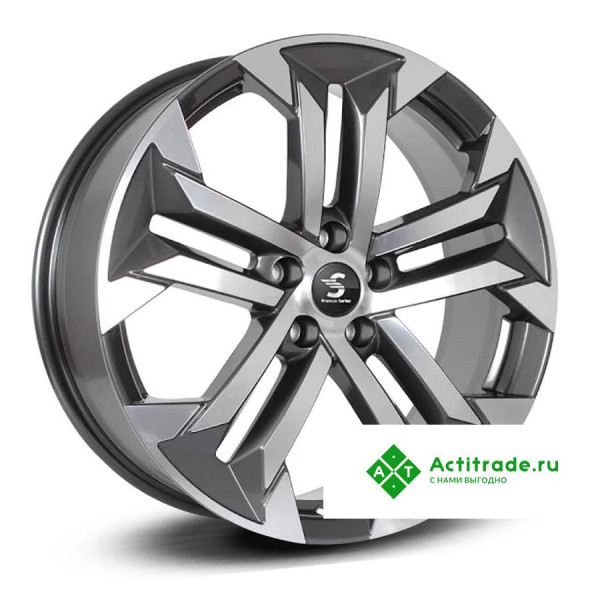 Premium Series КР015 Sportage_Tucson R19/7.5J PCD 5x114,3 ET 51 ЦО 67,1 темно - серый глянцевый с полированной лицевой поверхностью