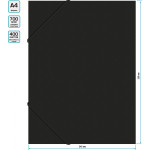 Папка-короб Бюрократ -BA40/07BLCK (A4, пластик, толщина пластика 0,7мм, на резинке, ширина корешка 40мм, черный)