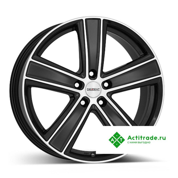 Dezent TH dark R17/7.5J PCD 5x112 ET 40 ЦО 70,1 черный с полированной лицевой поверхностью