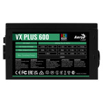 Блок питания Aerocool VX Plus 600 RGB 600W (ATX, 600Вт, 20+4 pin, ATX12V 2.3, 1 вентилятор)