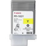 Чернильный картридж Canon PFI-102 (желтый; 130стр; 130мл; iPF510, 605, 610, 650, 655, 750, 760, 765)