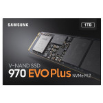 Жесткий диск SSD 1Тб Samsung 970 EVO Plus (M.2, 3500/3300 Мб/с, 550000 IOPS, PCI-E, 1024Мб, для ноутбука и настольного компьютера)