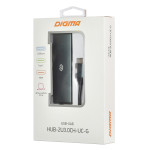 Разветвитель USB DIGMA HUB-2U3.0СH-UC-G