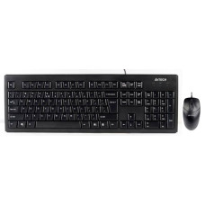 Клавиатура и мышь A4Tech KRS-8372 Black USB (классическая мембранная, 104кл, светодиодная, кнопок 3, 1200dpi) [KRS-8372]