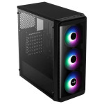 Корпус Aerocool SI-5200 Frost Black (Midi-Tower, 3xUSB3.0, 3x120мм)