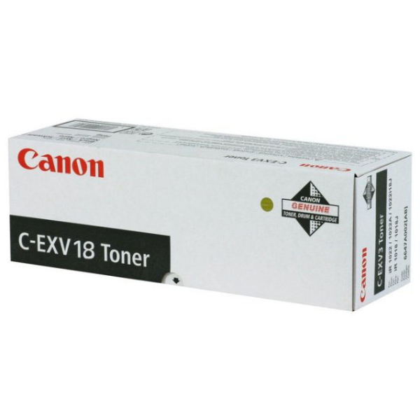 Тонер Canon Картридж C-EXV18 BK (0386B002) (оригинальный номер: 0386B002; черный; 8400стр; 465г; туба; iR1018, 1022)