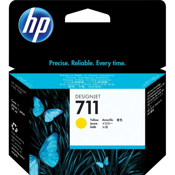 Чернильный картридж HP 711 (желтый; 29стр; 29мл; DJ T120, T520)