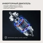 Стиральная машина Hyundai WME7208(фронтальная средняя, класс стирки/отжима/э.потребления: C/A+++ , макс: 7кг, 1200 об/мин, инвертер, 60x84x45см, белый)