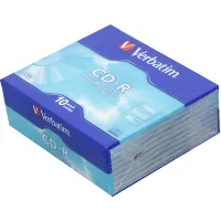 Диск CD-R Verbatim (0.68359375Гб, 52x, slim case, 10) [43415]
