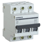 Авт. выкл. IEK 3P 20A х-ка C 4,5kA