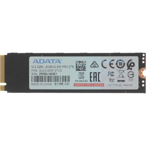 Жесткий диск SSD 2Тб ADATA (2280, 7400/6500 Мб/с, PCIe 4.0 x4 (NVMe))