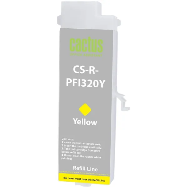 Cactus CS-R-PFI320Y (желтый; imagePrograf TM-200, 200MFP, 205, 300, 300MFP, 305, 250, 255, 350, 355)