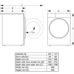 Стиральная машина Gorenje WDG2P854A3C2/C(фронтальная полноразмерная, класс стирки/отжима/э.потребления: A/B/A , макс: 8кг, с сушкой, 1400 об/мин, инвертер, защита: полная, 59.5x84.5x51см, белый)
