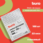 Папка-вкладыш Buro 1496910 (глянцевые, А4+, 22мкм, упаковка 100шт)