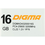 Память DIMM DDR4 16Гб 3200МГц Digma (25600Мб/с, CL22, 288-pin)