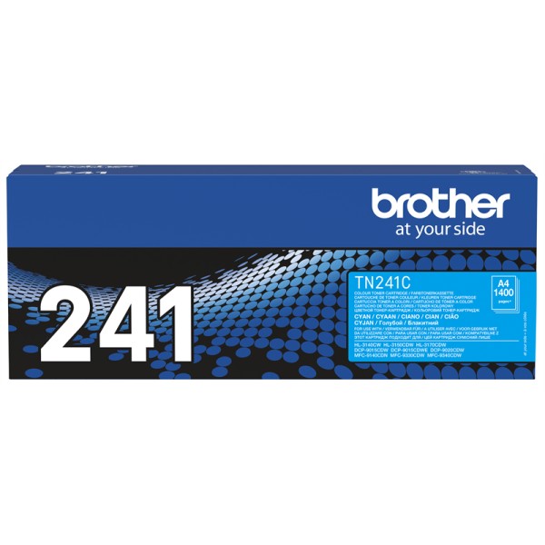 Тонер-картридж Brother TN-241C (голубой; 1400стр; HL3140, 3150, 3170, DCP9020, MFC9140, 9330, 9340)