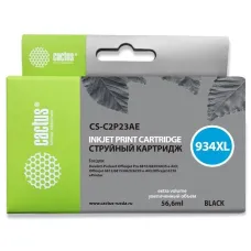 Чернильный картридж Cactus HP 934XL CS-C2P23AE (черный; 56,6стр; 56,6мл; DJ Pro 6230, 6830)