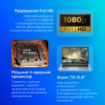 Ноутбук Acer Aspire 3 A315-24P-R00C (AMD Ryzen 5 7520U 2.8 ГГц/8 ГБ LPDDR5/15.6