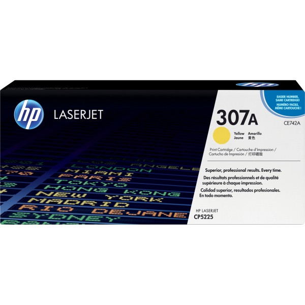 Тонер-картридж HP 307A (желтый; 7300стр; CLJ CP5225)
