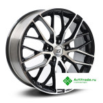 RST R008 R18/7.5J PCD 5x108 ET 47 ЦО 60,1 черный матовый с полированной лицевой поверхностью