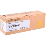 Тонер-картридж Ricoh SP C360HE (желтый; 6000стр; SP C360DNw, C360SNw, C360SFNw, C361SFNw)