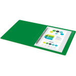 Папка с зажимом Бюрократ PZ05PGREEN (зажимов 1, A4, пластик, толщина пластика 0,5мм, торцевая наклейка, зеленый)