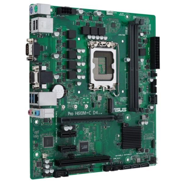 Материнская плата ASUS PRO H610M-C D4-CSM (SocketLGA1700, H610, 2xDDR4, microATX)