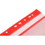 Папка-скоросшиватель Бюрократ PS10RED (A4, пластик, 10 вкладышей, боковая перфорация, красный)