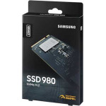 Жесткий диск SSD 250Гб Samsung 980 (M.2, 2900/1300 Мб/с, 320000 IOPS, PCI-E, для ноутбука и настольного компьютера)