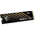 Жесткий диск SSD 4Тб MSI SPATIUM (2280, 5000/4200 Мб/с, 850000 IOPS, PCIe 4.0 x4 (NVMe))