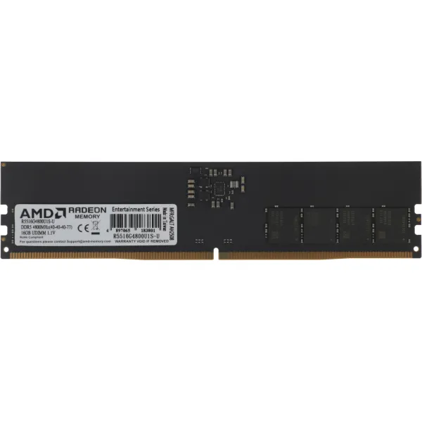 Память DIMM DDR5 16Гб 4800МГц AMD (38400Мб/с, CL40, 288-pin, 1.1)