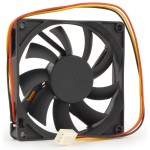 Кулер для корпуса Gembird D8015BM-3 (27дБ, 80x80x15мм, 3-pin)