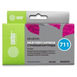 Чернильный картридж Cactus HP 711 CS-CZ131 (оригинальный номер: №711; пурпурный; 26стр; 26мл; HP DJ T120, T520)