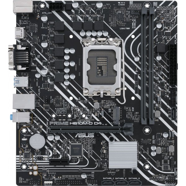 Материнская плата ASUS PRIME H610M-D D4 (SocketLGA1700, Intel H610, 2xDDR4, microATX)